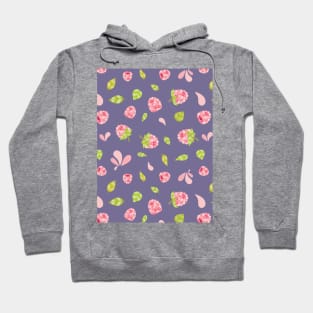 Raspberry Boom Seamless Surface Pattern Design Hoodie